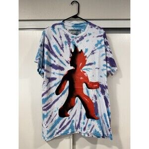 Travis Scott Astroworld Festival Merch “Man on Fire” Tie Dye Tee Shirt Medium